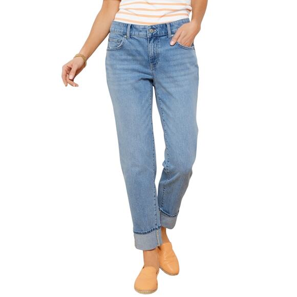 Talbots Everyday Relaxed Jean Cuffed Selene Wash Size 10 Petite Classic Casual - Picture 3 of 14